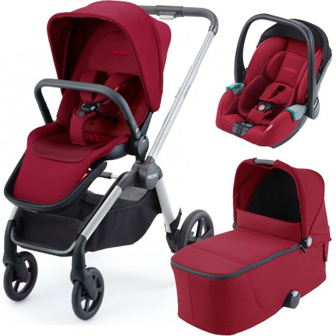 Детская коляска RECARO CELONA 3В1 SELECT GARNET RED SILVER 162000