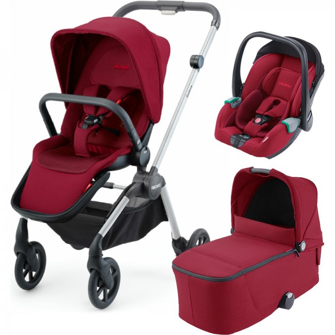 Коляска RECARO SADENA 3В1 SELECT GARNET RED SILVER 212000